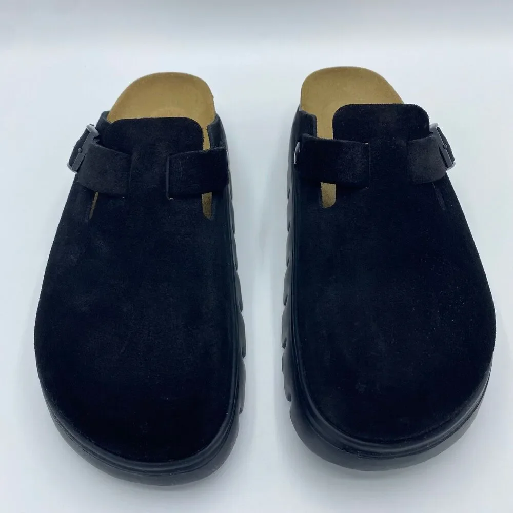 Papillio By Birkenstock Black Suede Boston Clog Size 40 / US 9 - 9.5 - Picture 6 of 13